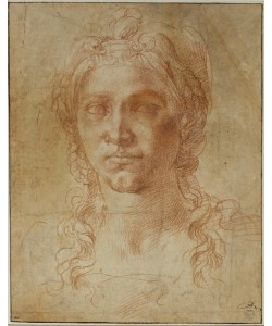 MICHELANGELO BUONARROTI, Tete ideale d’une femme