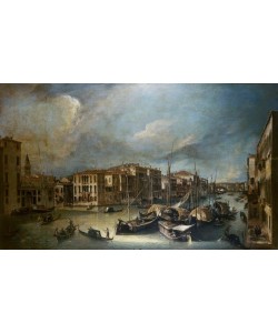 Giovanni Antonio Canaletto, Der Canal Grande in Venedig mit der Rialtobrücke