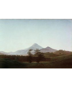 Caspar David Friedrich, Böhmische Landschaft mit dem großen und kleinen Milleschaue
