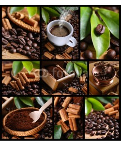 al62, composizione di nove foto a tema caffè