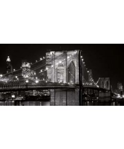 Alan Blaustein, Brooklyn Bridge at Night
