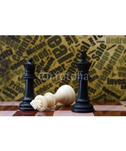 alexskopje, Chess against grunge background