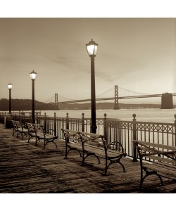 Alan Blaustein, San Francisco Bay Bridge at Dusk