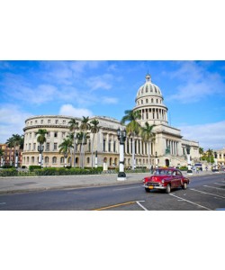 ALEKSANDAR TODOROVIC, Classic cars in front of the Capitol  in Havana. Cuba