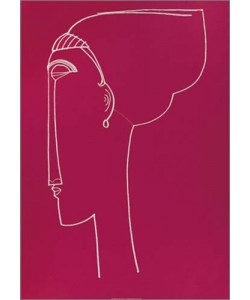 Amedeo Modigliani, Testa die profilo, 1911 (Büttenpapier)