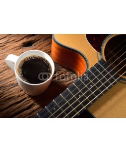 amenic181, coffee cup and guitar on wooden table