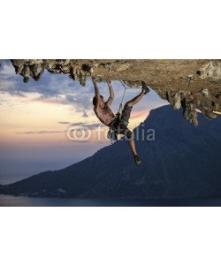 Andrey Bandurenko, Rock climber at sunset, Kalymnos Island, Greece