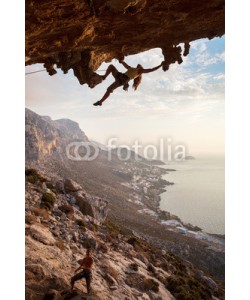Andrey Bandurenko, Rock climbers at sunset, Kalymnos Island, Greece