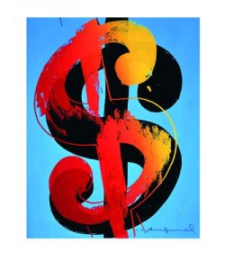 Andy Warhol, $ (blue)