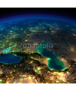 Anton Balazh, Night Earth. Caucasus and the Caspian Sea