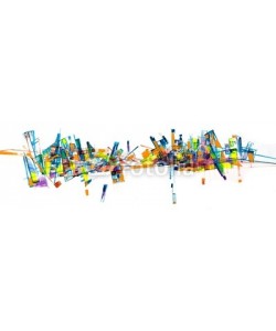 arsdigital, Abstract city skyline painting