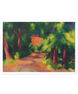 August Macke, Rotes Haus im Park