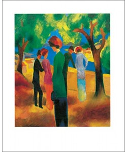 August Macke, Dame in grüner Jacke, 1913