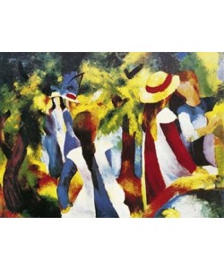 August Macke, Mädchen unter Bumen