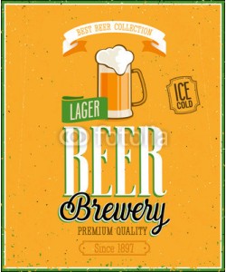 avian, Vintage Beer Brewery Poster. Vector illustration.