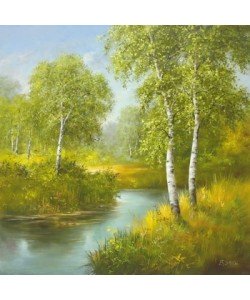 B. Smith, POND WITH BIRCHTREES