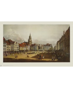 Bernardo Canaletto, Der Altmarkt zu Dresden von der Schloßstraße aus