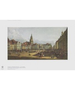 Bernardo Canaletto, Der Altmarkt zu Dresden von der Schloßstraße aus