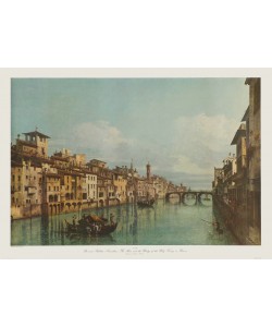 Bernardo Canaletto, Der Fluß Arno in Florenz, Ponte Santa Trinita