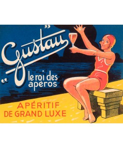 Vintage Booze Labels, Gustau Aperetif