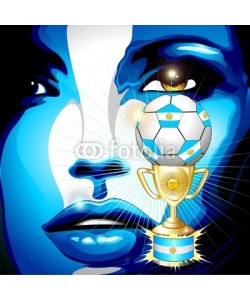 bluedarkat, Argentina Flag Football Champion Girl Portrait