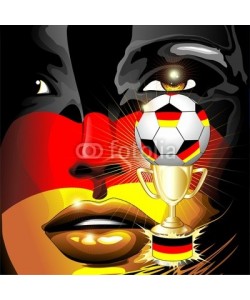 bluedarkat, Germany Flag Football Champion Girl Portrait