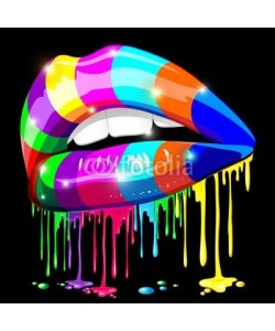 bluedarkat, Sensual Lips Psychedelic Paint-Bocca Sensuale Psichedelica