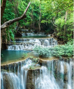 calcassa, Deep forest waterfall at Huay Mae Khamin, Kanchanaburi