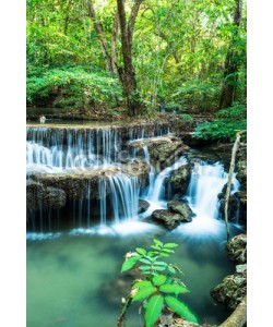 calcassa, Waterfall in Deep forest at Huay Mae Ka Min National Park