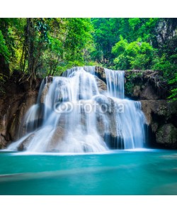 calcassa, Deep forest waterfall at National Park Kanchanaburi Thailand