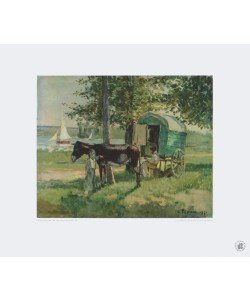 Camille Pissarro, Zigeunerwagen (Kupfertiefdruck)