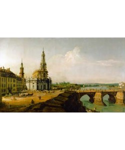 Canaletto       , Dresden, Blick vom rechten Elbe_