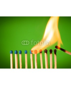 chones, concept with matches- chain reaction