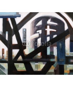 clivewa, a Semi-Abstract Painting - Cityscape
