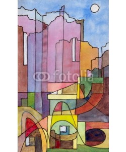 clivewa, a semi-abstract painting of buildings on the island of Capri