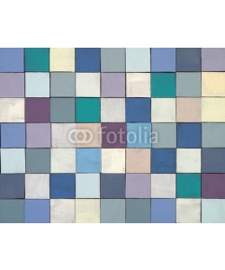 clivewa, an abstract painted collage, cool palette