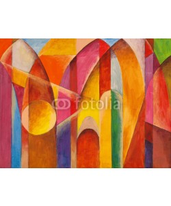 clivewa, an abstract painting, suggestive of architecture