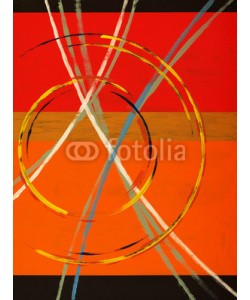 clivewa, An abstract painting with arcs, circles and stripes