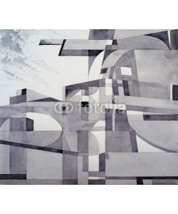 clivewa, modernist abstract ink and brush drawing
