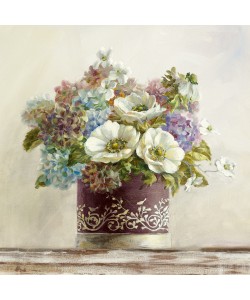 Danhui Nai, Anemones in Aubergine Hatbox