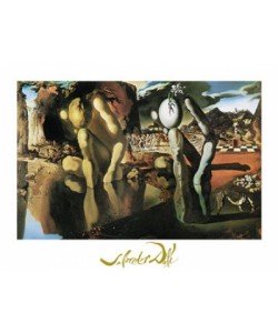 Bild mit Rahmen, Salvador Dali, Metamorphosis Of Narcissus, Alu schwarz glänzend, Folie