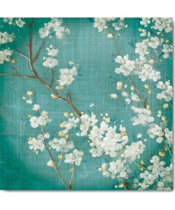 Danhui Nai, White Cherry Blossoms II on Blue Aged No