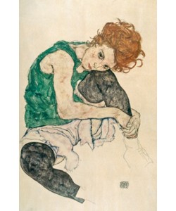 Egon Schiele, Sitzende Frau mit hochgezogenen