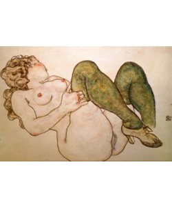 Egon Schiele, Akt mit grünen Strümpfen