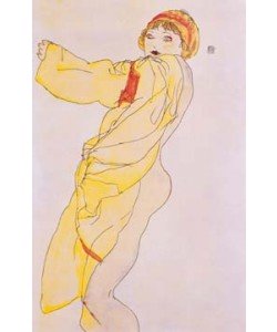 Egon Schiele, Frau mit Kleid