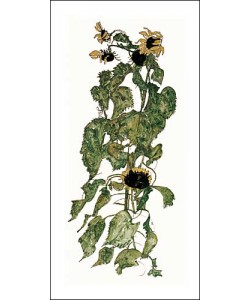 Egon Schiele, Sunflowers, 1917 (Büttenpapier)