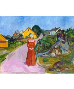 Edvard Munch, Dorfstrasse im Aasgaardstrand