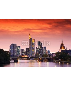 europhotos, Frankfurt's Skyline after Sunset