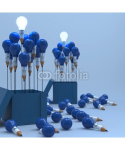 everythingpossible, drawing idea pencil and light bulb concept outside the box as cr