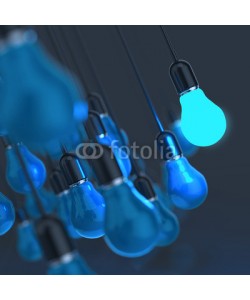 everythingpossible, creative idea and leadership concept light bulb